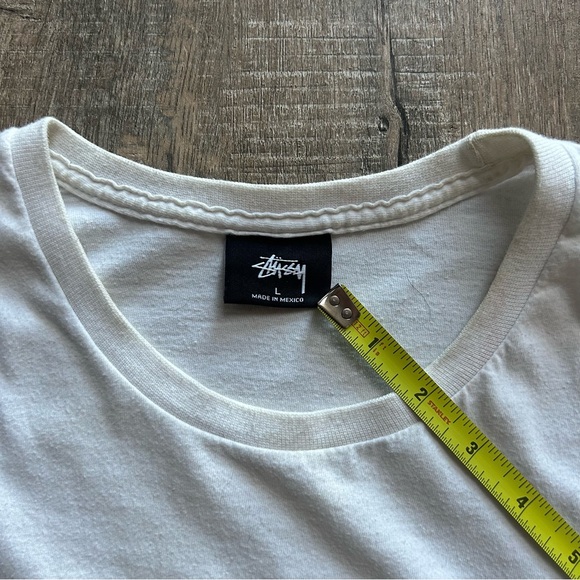 Stussy White and Black Graphic Tee - Picture 4 of 8